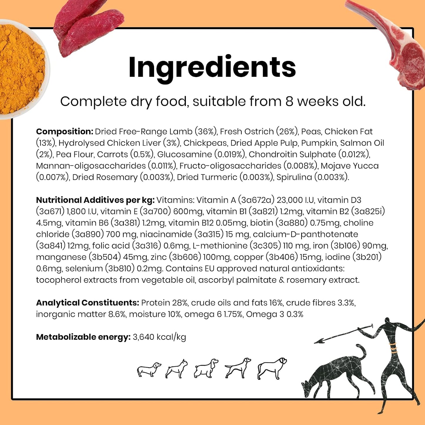 Pooch & Mutt Primal High Protein Dry Dog Food – Lamb & Ostrich 10KG | Grain-Free & Joint Support