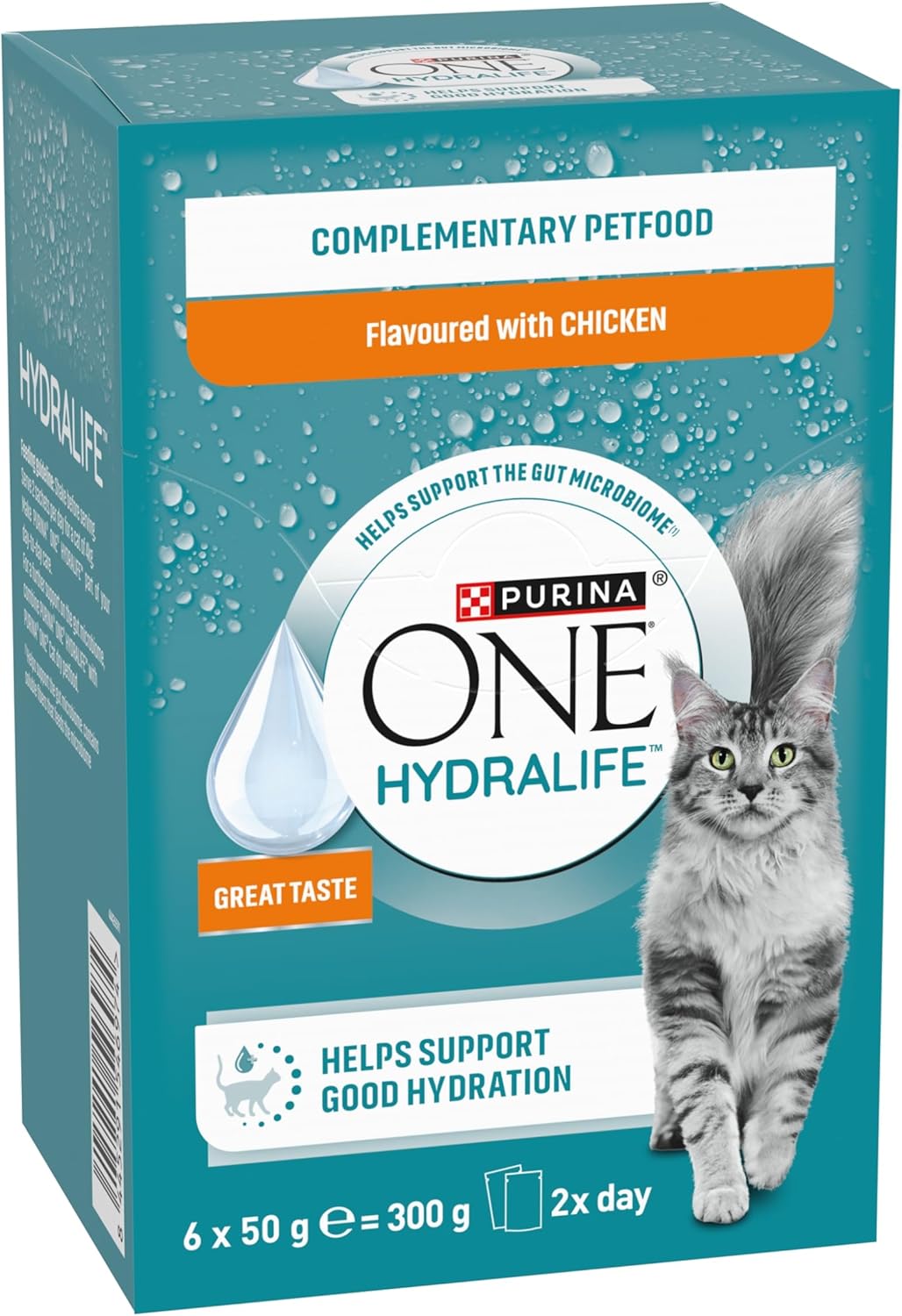 PURINA ONE HYDRALIFE Cat Hydration Drink – Chicken 6 x 50g Pack of 8