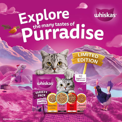 WHISKAS 1+ Adult Wet Cat Food Limited Edition Variety Pack – 80 x 85g