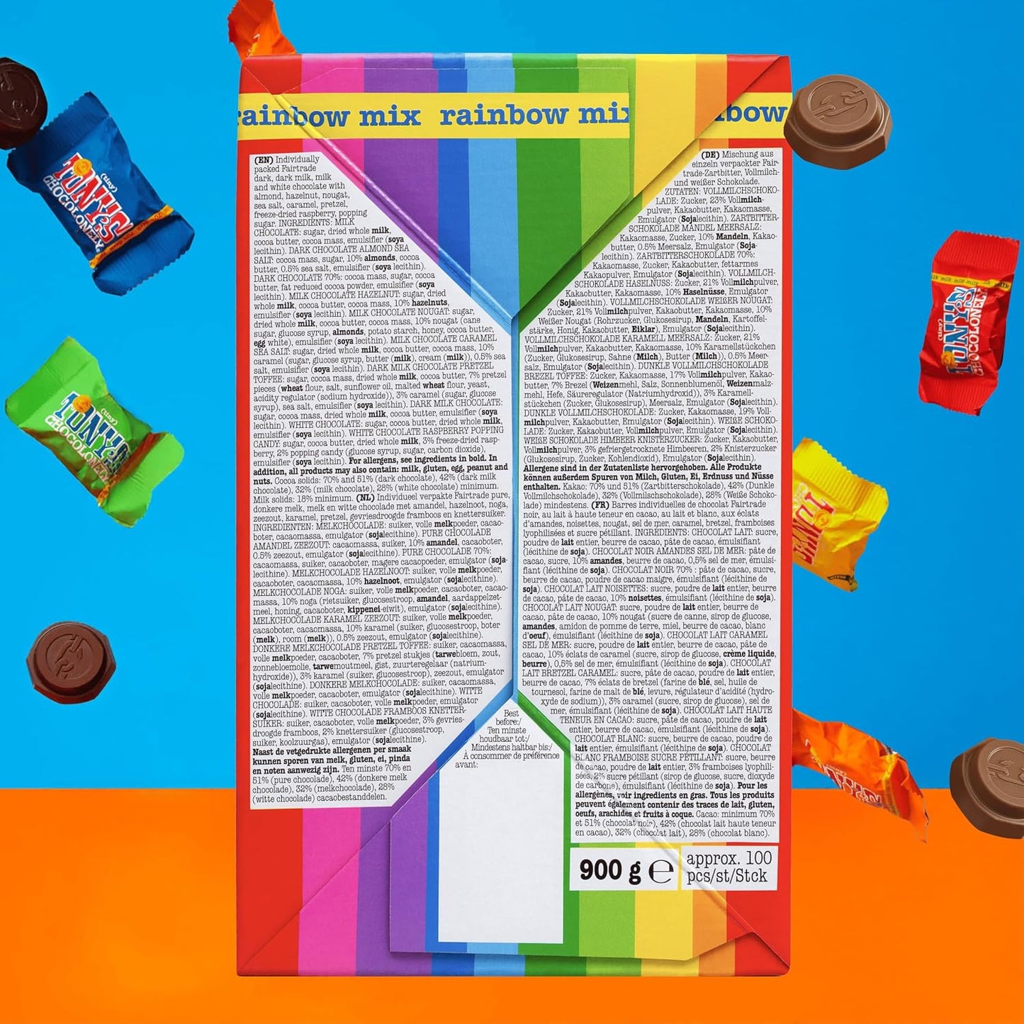 Tony's Chocolonely Tiny Tony's Chocolate Gift Box – 900g, 100 Mini Chocolates