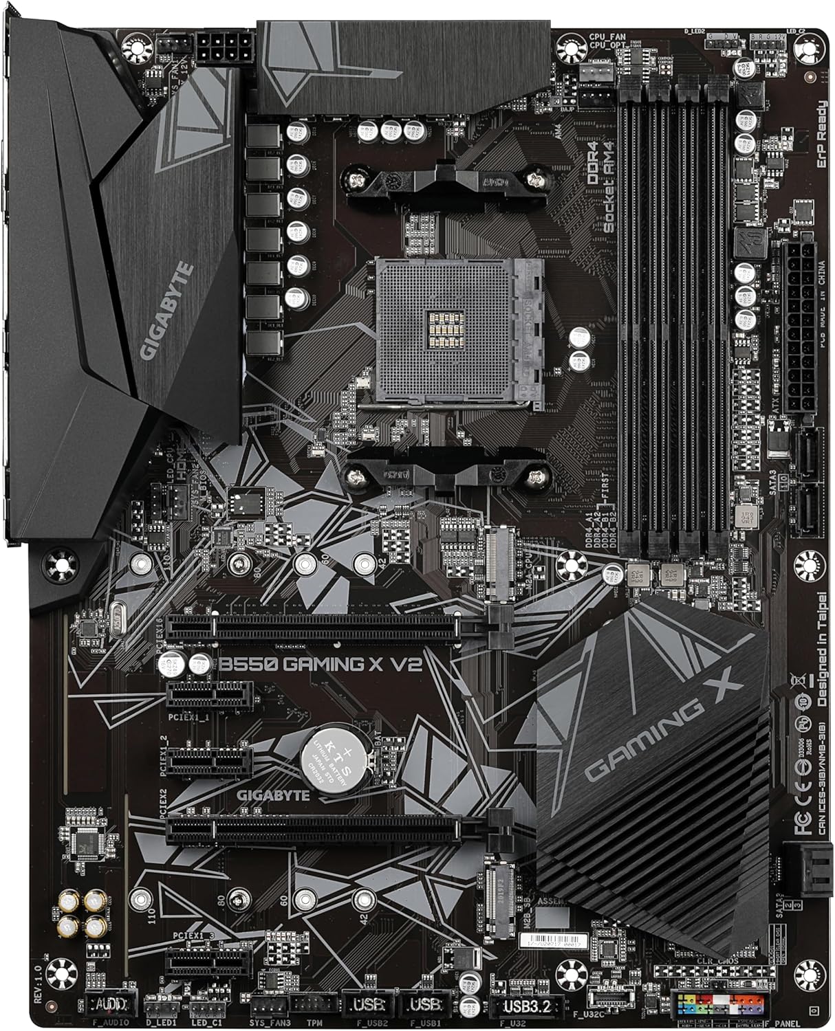 GIGABYTE B550 Gaming X V2 Motherboard (Socket AM4, ATX, DDR4, Dual M.2, GbE LAN)
